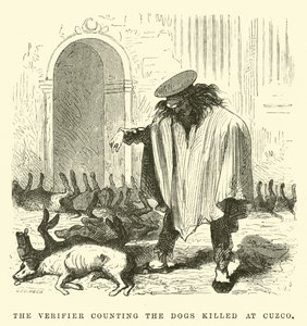 The Verifier Counting the Dogs Killed at Cuzco by Edouard Riou